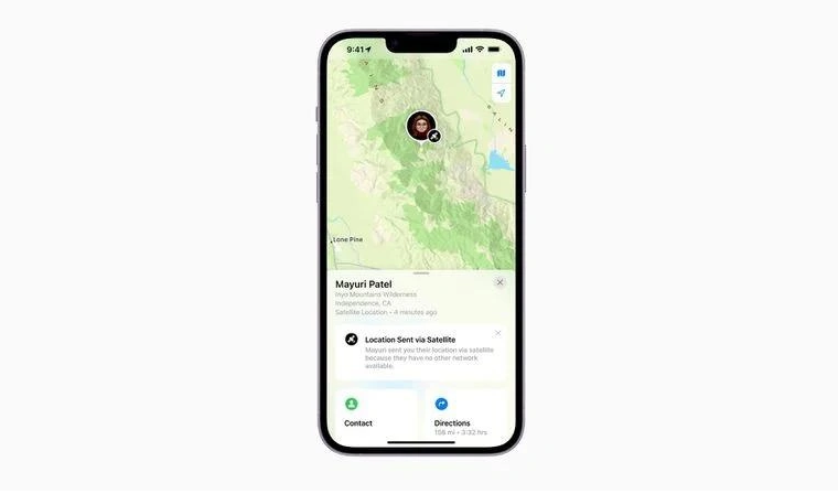 新乐苹果14维修分享iPhone14系列中 FindMy功能通过卫星分享位置方法教程 